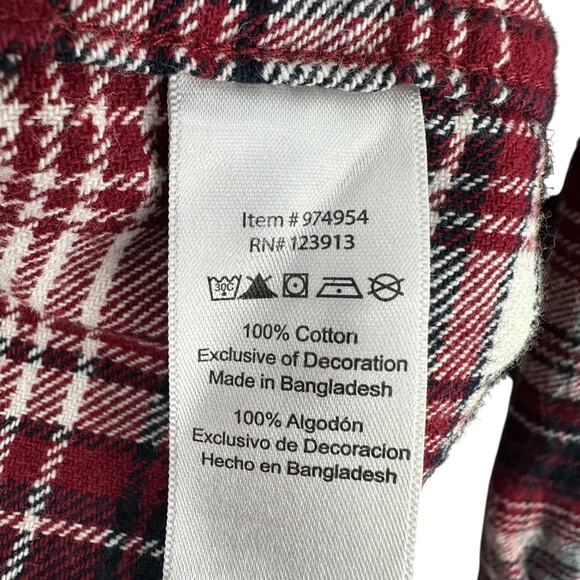 JACHS Plaid Pattern Long Sleeve Button Up Chest Pockets Flannel Shirt 2XL - Picture 4 of 8